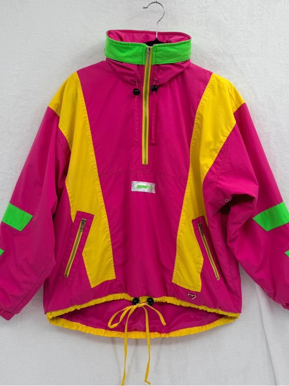 Vintage Obermeyer Anorak Neon Lightweight Jacket Women’s 8 Dopamine 90’s Extreme